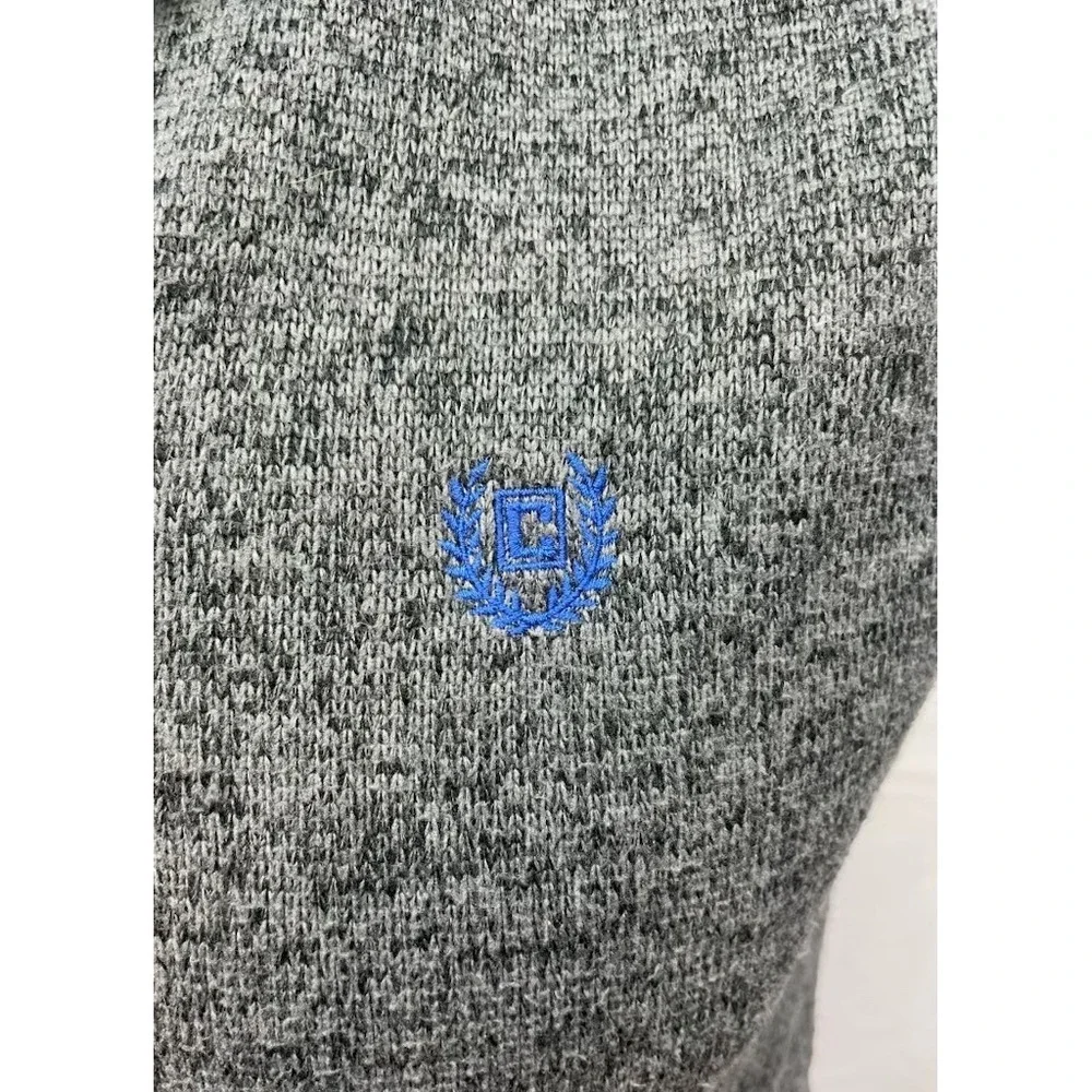 Youth Fleece Vest Chaps Gray‎ Blue Full Zip Sleeveless Jacket Boys L